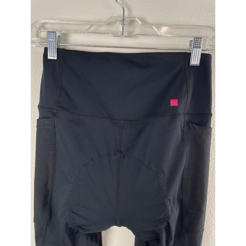 Terry Holster Hi-Rise Capri Leggings Womens Medium Black Padded Cycling Bike - Picture 6 of 9